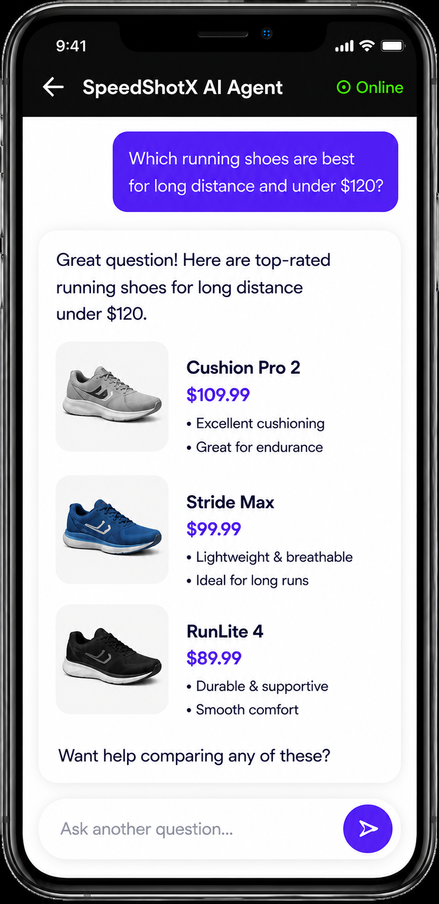 SpeedShotX Retail AI Agent Phone Visual
