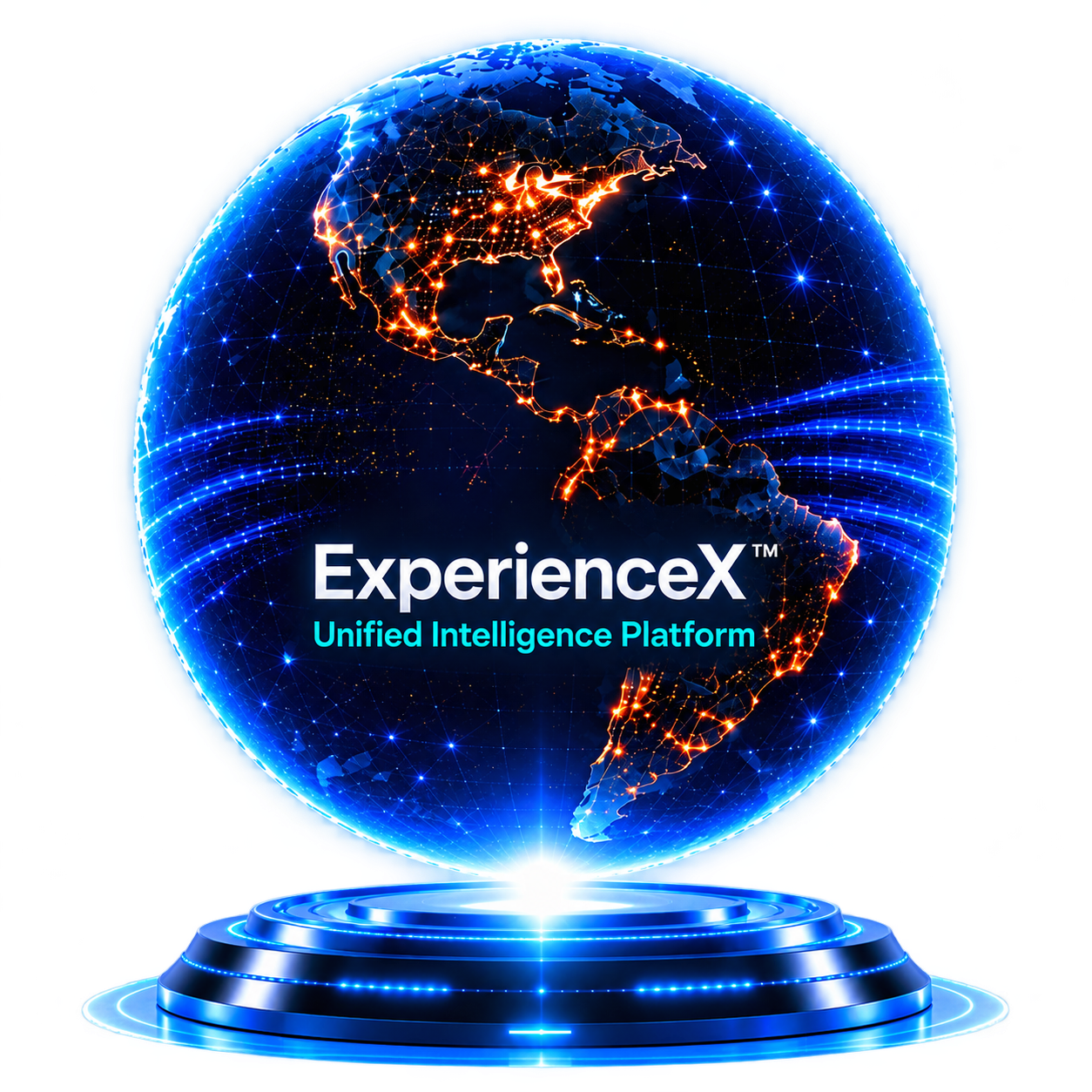 A globe connected by intelligent data streams